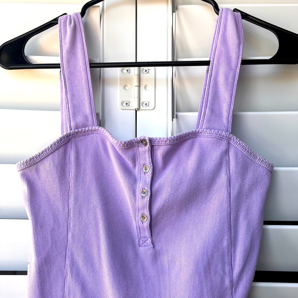 lavender cropped Abercrombie camisole